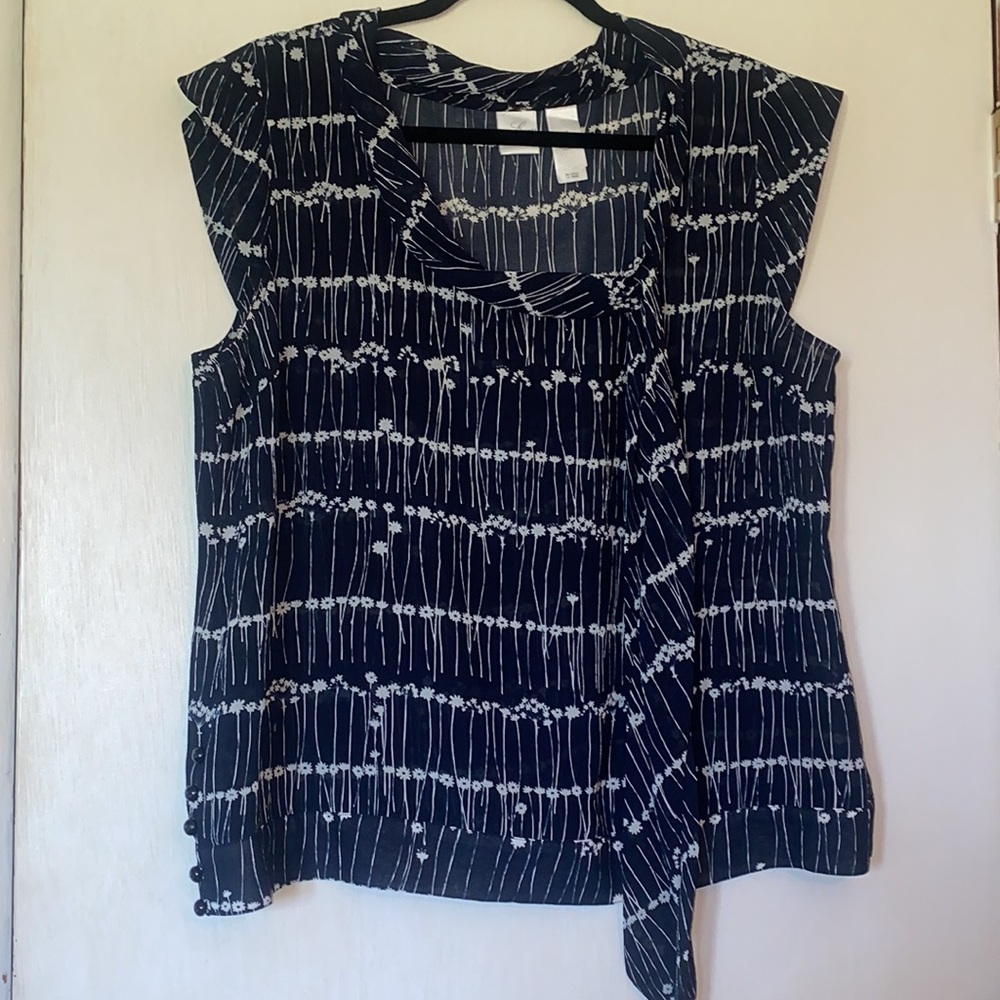 5/$20 Emma James Sheer floral blouse